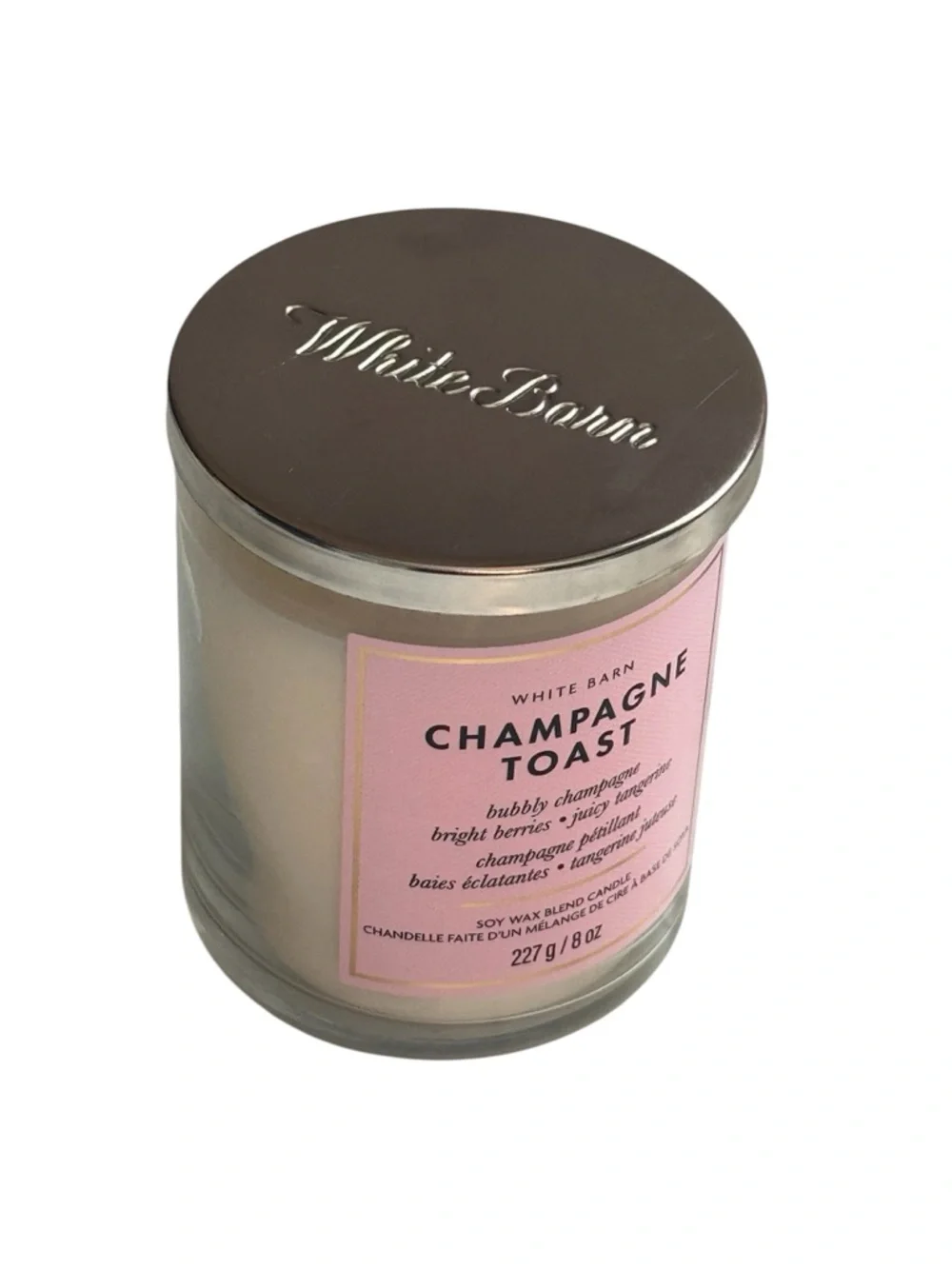 Bath & Body Works White Barn Champagne Toast Single Wick Candle NWT 227g Gift - Picture 8 of 8
